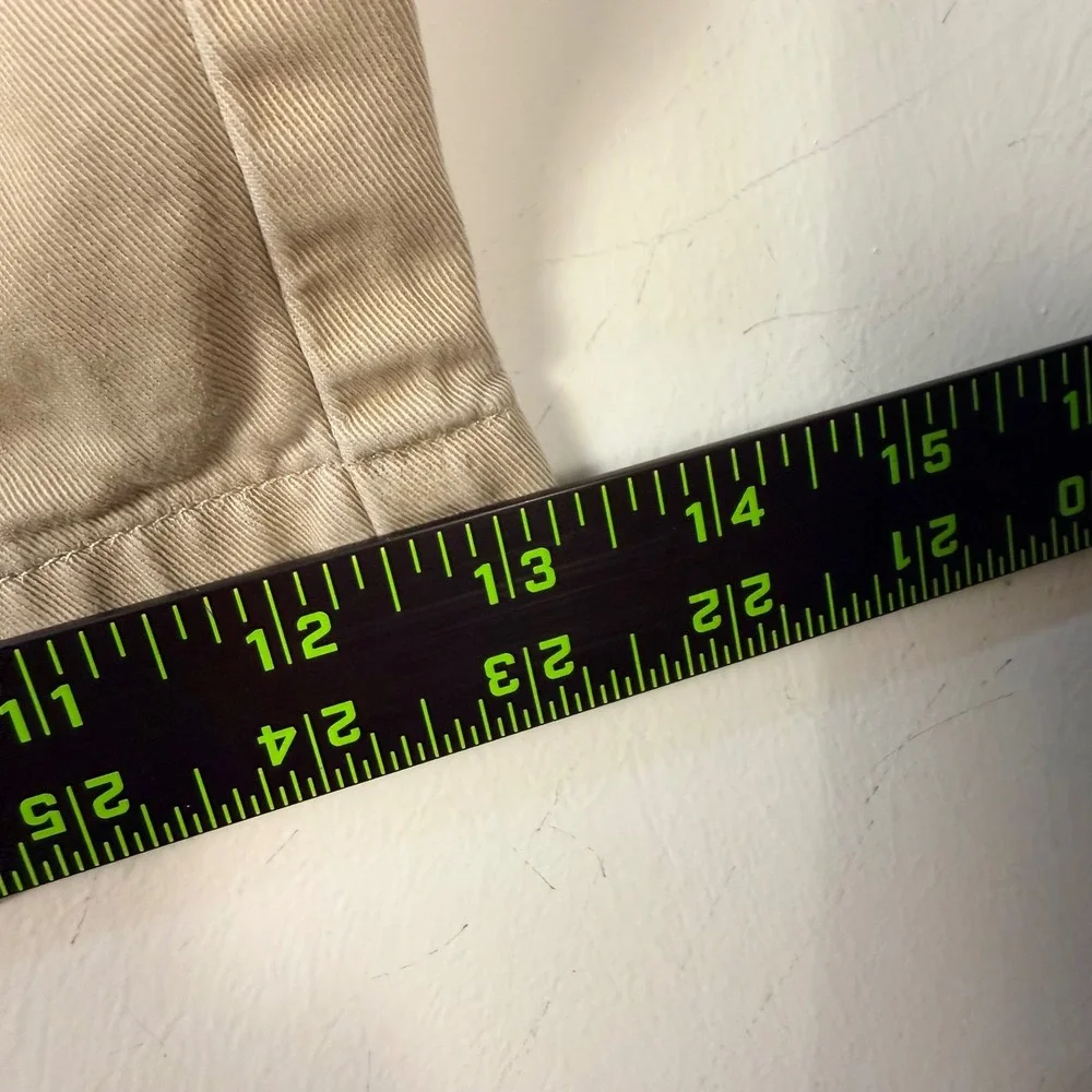 Vintage Polo Ralph Lauren Chino Shorts Mens 36 Tan Pleated Cotton Khaki 8 Inseam